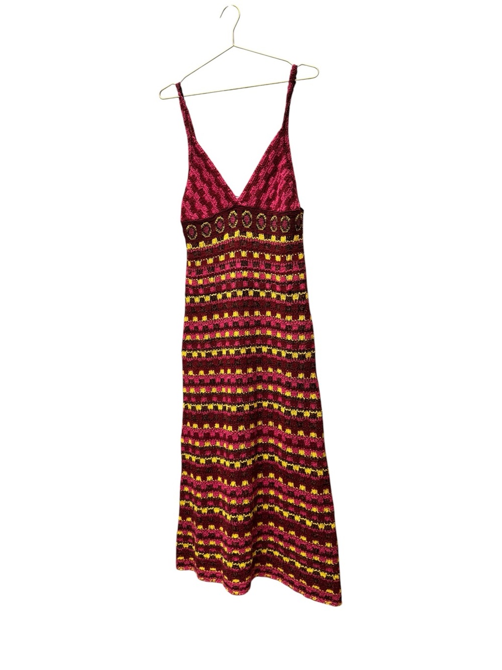 ZARA Crochet Knit Dress Multicolor L - Picture 8 of 12